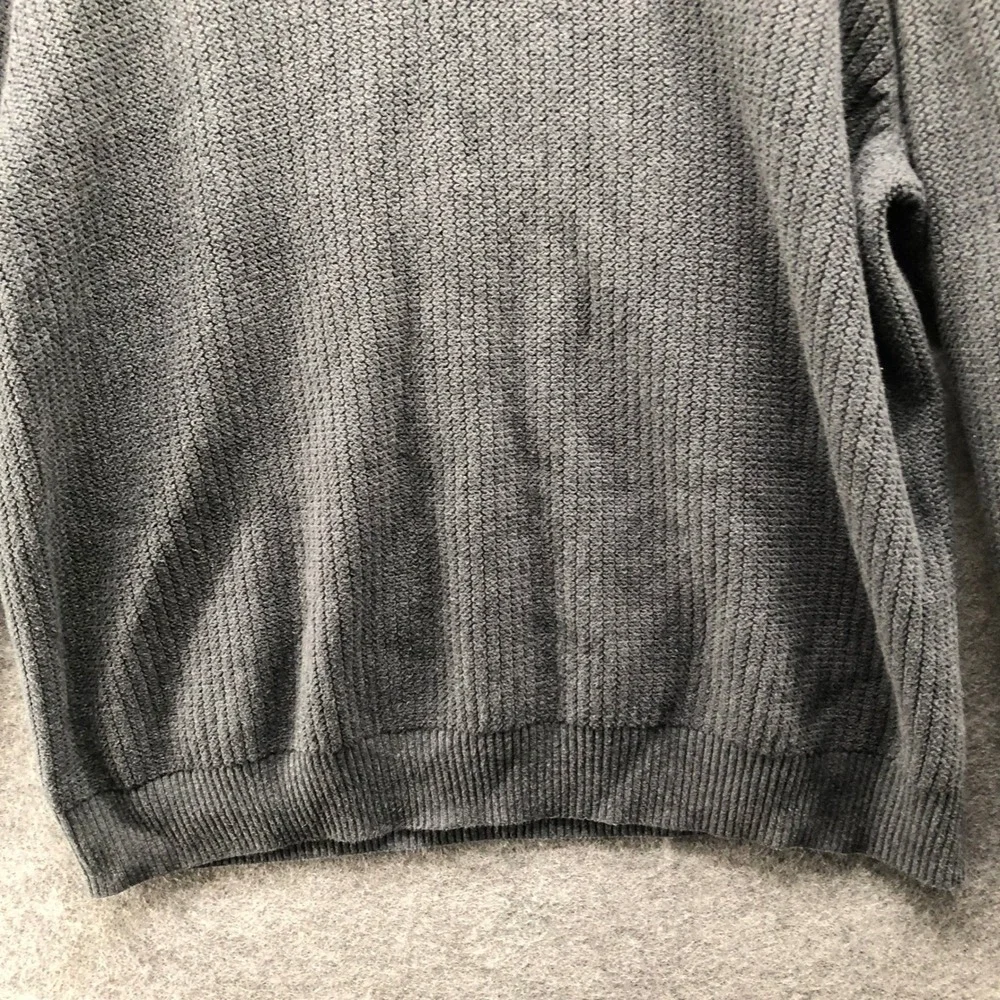 Banana Republic Chunky Mock Neck Henley Sweater Mens XXL Heavyweight Dark Gray